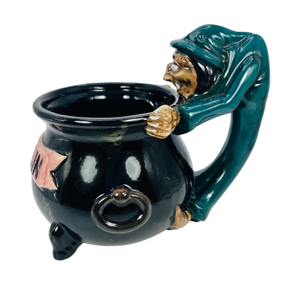 Wychwood Brewery Halloween Hobgoblin Beer Coffee Mug Witch Cauldron 12oz - Picture 2 of 8